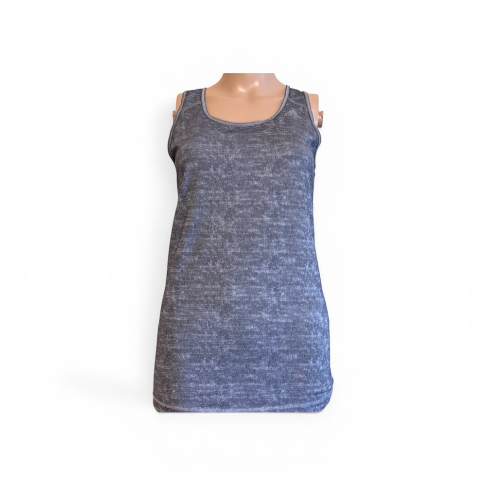 adidas Heathered Gray Mesh-Style Tank Top